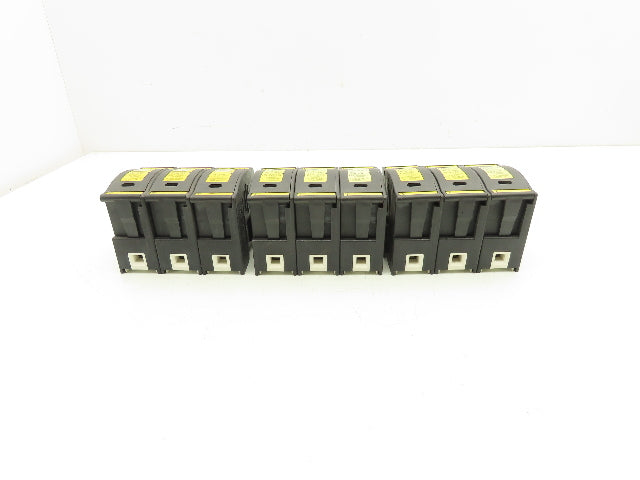 Buss JT60060 DIN Mountable Holder 35-60A Dual Element Time Delay Fuses Lot of 9
