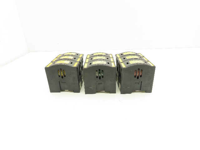 Buss JT60060 DIN Mountable Holder 35-60A Dual Element Time Delay Fuses Lot of 9