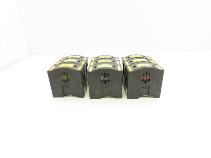 Buss JT60060 DIN Mountable Holder 35-60A Dual Element Time Delay Fuses Lot of 9