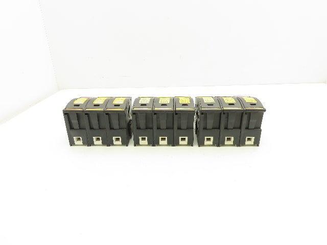 Buss JT60060 DIN Mountable Holder 35-60A Dual Element Time Delay Fuses Lot of 9