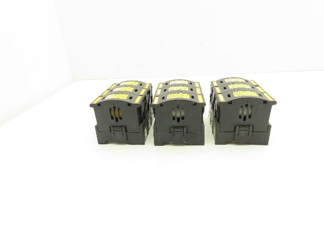 Buss JT60060 DIN Mountable Holder 35-60A Dual Element Time Delay Fuses Lot of 9