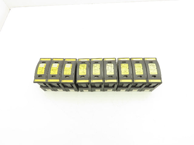 Buss JT60060 DIN Mountable Holder 35-60A Dual Element Time Delay Fuses Lot of 9