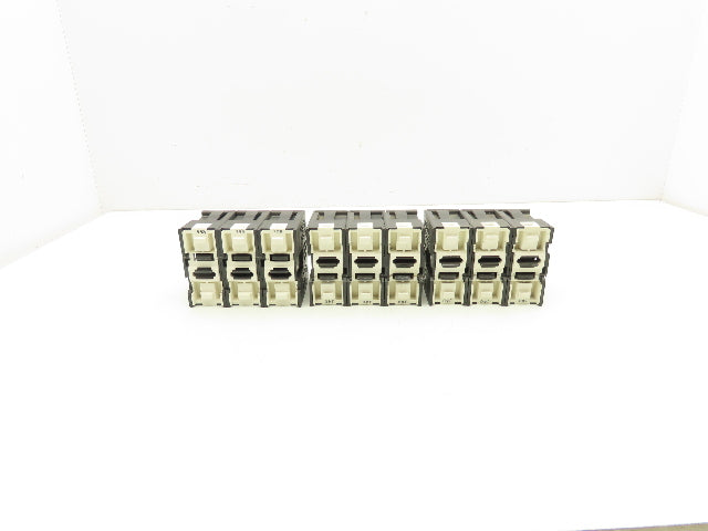 Buss JT60060 DIN Mountable Holder 35-60A Dual Element Time Delay Fuses Lot of 9