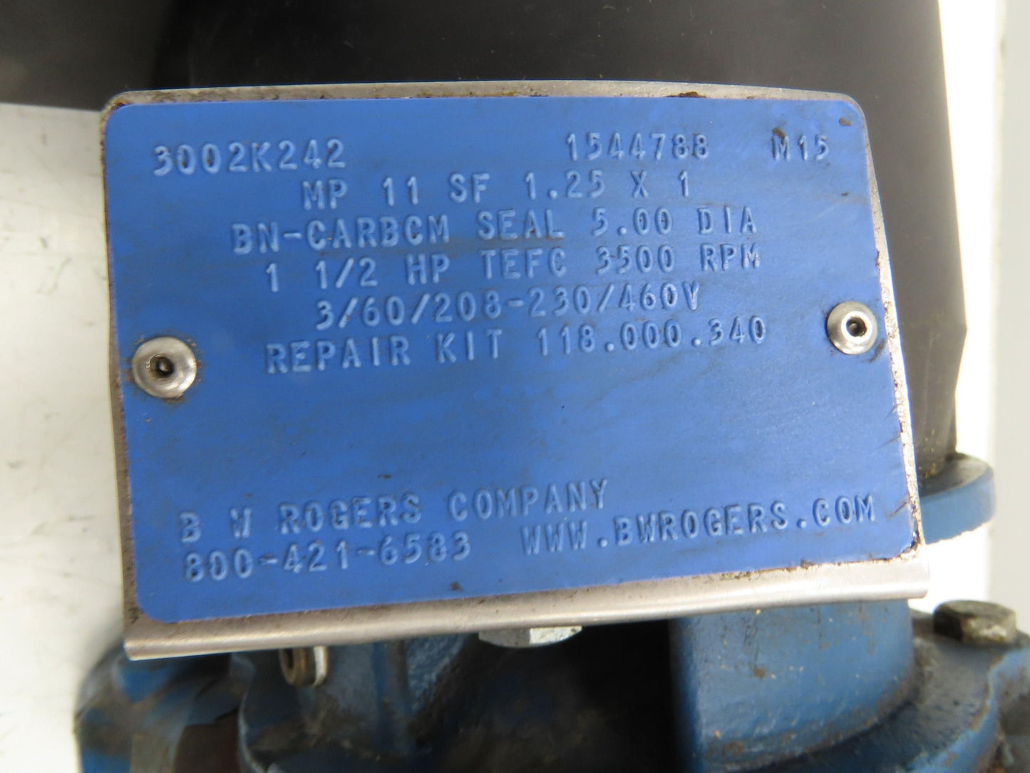 Scot MP 11 SF Cast Iron Centrifugal Pump 1.25x 1" NPT 1.5Hp 460V 3PH 56J