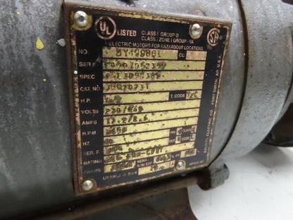 Baldor Cast Iron Centrifugal Pump 1.5x2" 7.5Hp 460V 3PH 184JM Explosion Proof