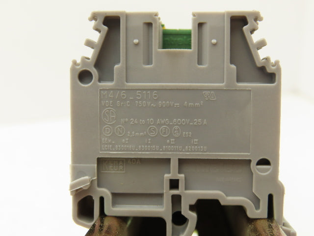 Entrelec Terminal Block Connector DIN Rail 24-10AWG 4mm² 600V 25A Lot of 179