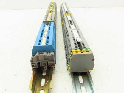 Entrelec Terminal Block Connector DIN Rail 24-10AWG 4mm² 600V 25A Lot of 179