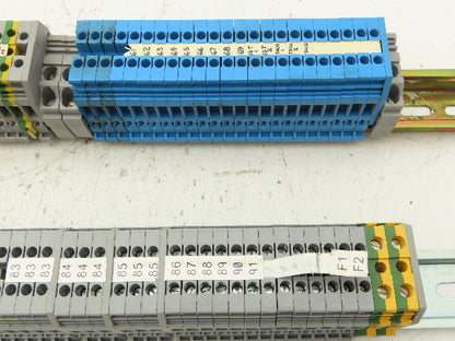 Entrelec Terminal Block Connector DIN Rail 24-10AWG 4mm² 600V 25A Lot of 179