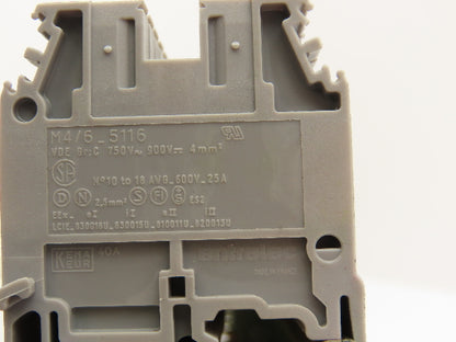 Entrelec Terminal Block Connector DIN Rail 10-18AWG 4mm² 600V 25A Lot of 153
