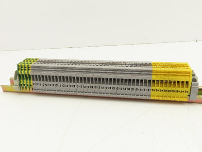Entrelec Terminal Block Connector DIN Rail 24-10AWG 4mm² 600V 25A Lot of 150