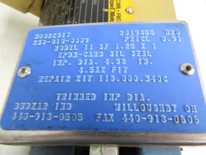 Scot 11 SF Cast Iron Centrifugal Pump 1.25x 1" NPT 1.5Hp 460V 3PH 56J