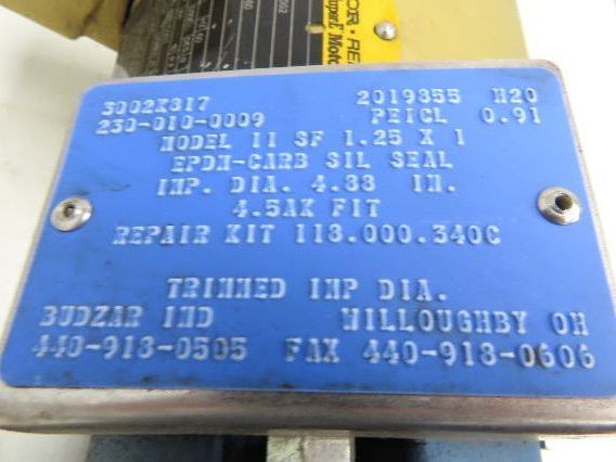 Scot 11 SF Cast Iron Centrifugal Pump 1.25x 1" NPT 1.5Hp 460V 3PH 56J