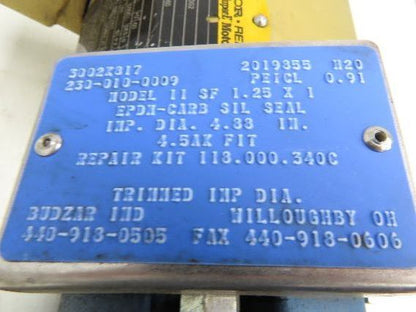 Scot 11 SF Cast Iron Centrifugal Pump 1.25x 1" NPT 1.5Hp 460V 3PH 56J