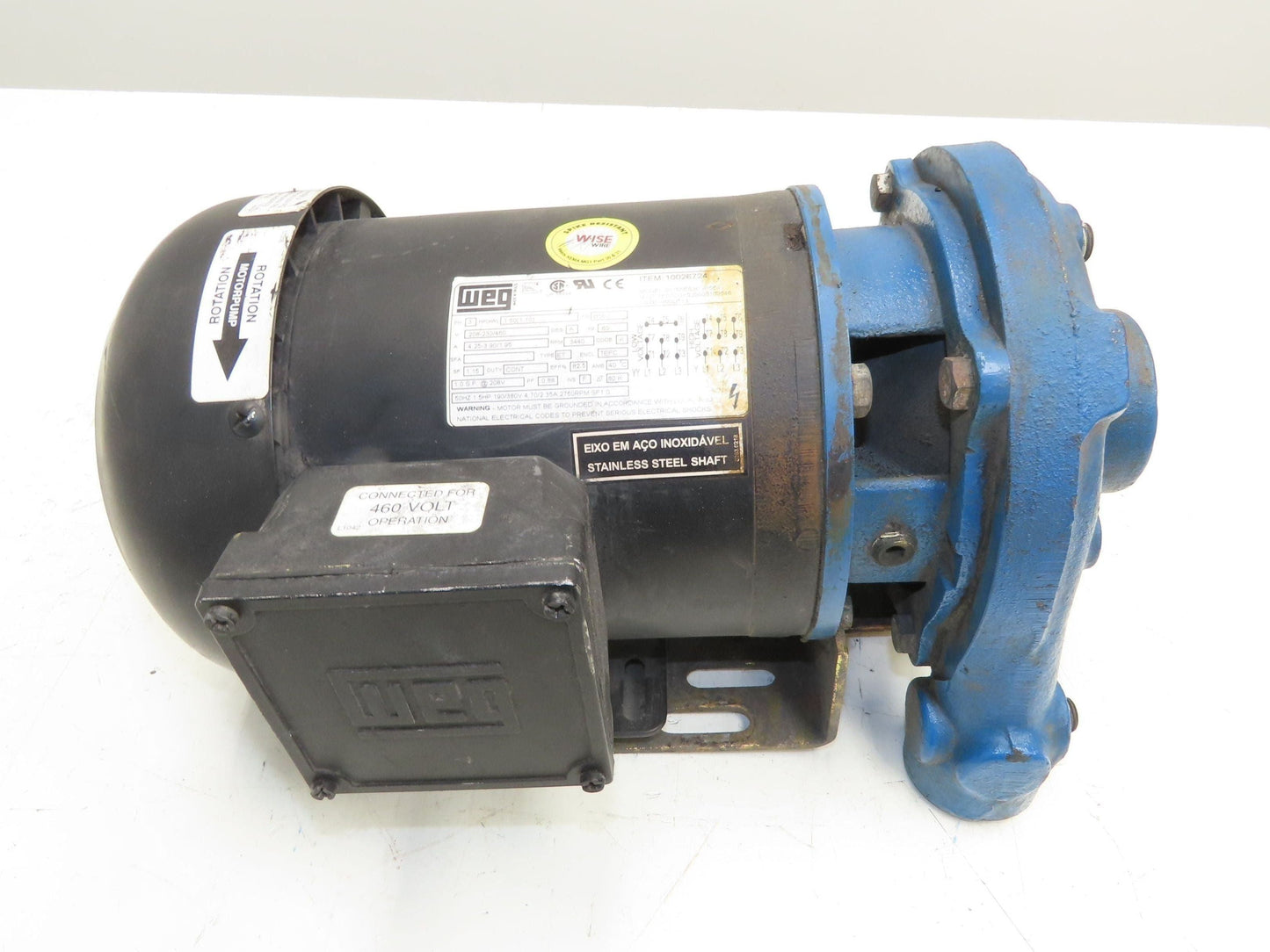 Scot 1211 Cast Iron Centrifugal Pump 1.25x 1" NPT 1.5Hp 460V 3PH 56J