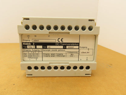 Knick 7206-A1 DC Isolation Amplifier 110VAC to 10VDC