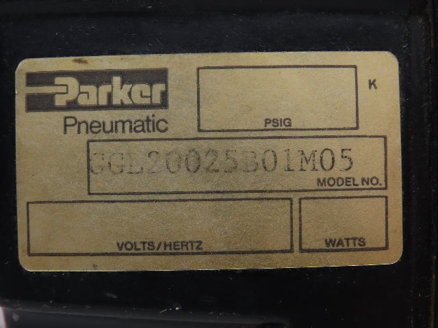 Parker GGL20025B01M05 Pneumatic Air 4/2 Solenoid Control Valve 120V 1/4" NPT