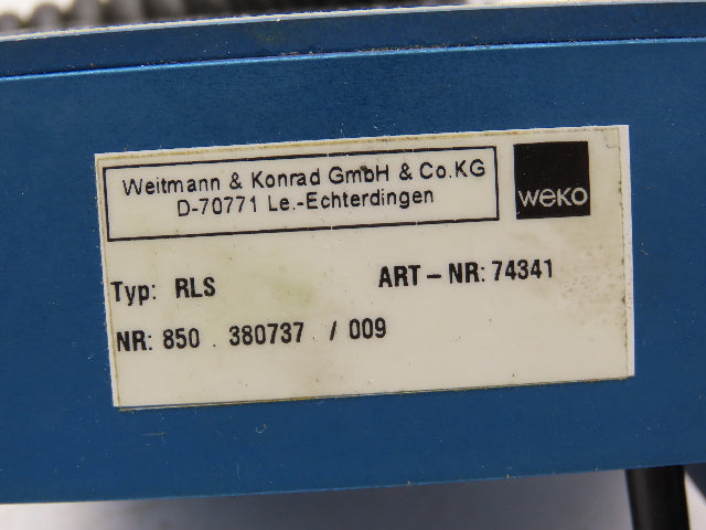 Weko Weitmann & Konrad RLS 74341 Photoelectric Sensor 8 Pin Plug 850-380737