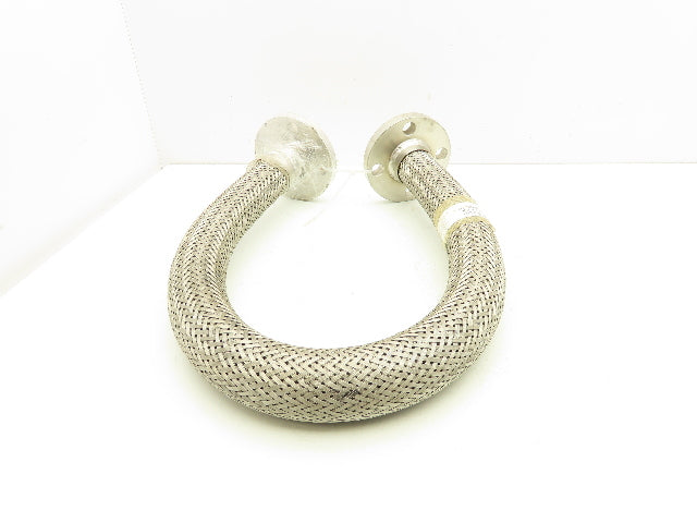 Viraj 1-1/4" x 36" 316L Stainless Steel Braided Flex Hose Flanged Ends 150lb