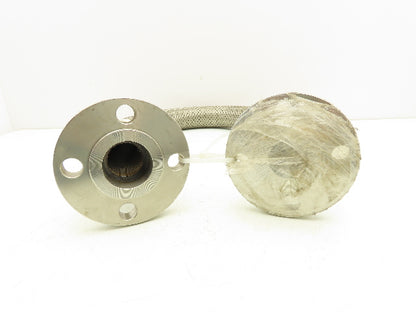 Viraj 1-1/4" x 36" 316L Stainless Steel Braided Flex Hose Flanged Ends 150lb