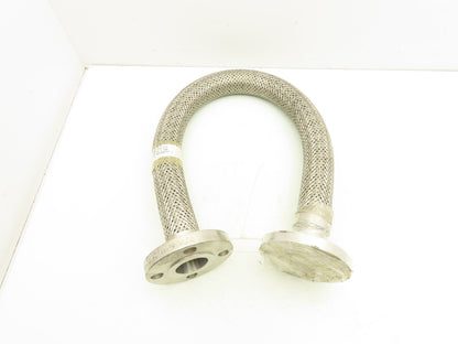 Viraj 1-1/4" x 36" 316L Stainless Steel Braided Flex Hose Flanged Ends 150lb