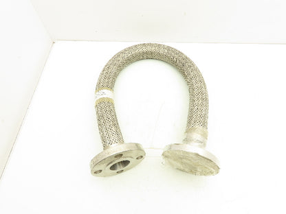 Viraj 1-1/4" x 36" 316L Stainless Steel Braided Flex Hose Flanged Ends 150lb
