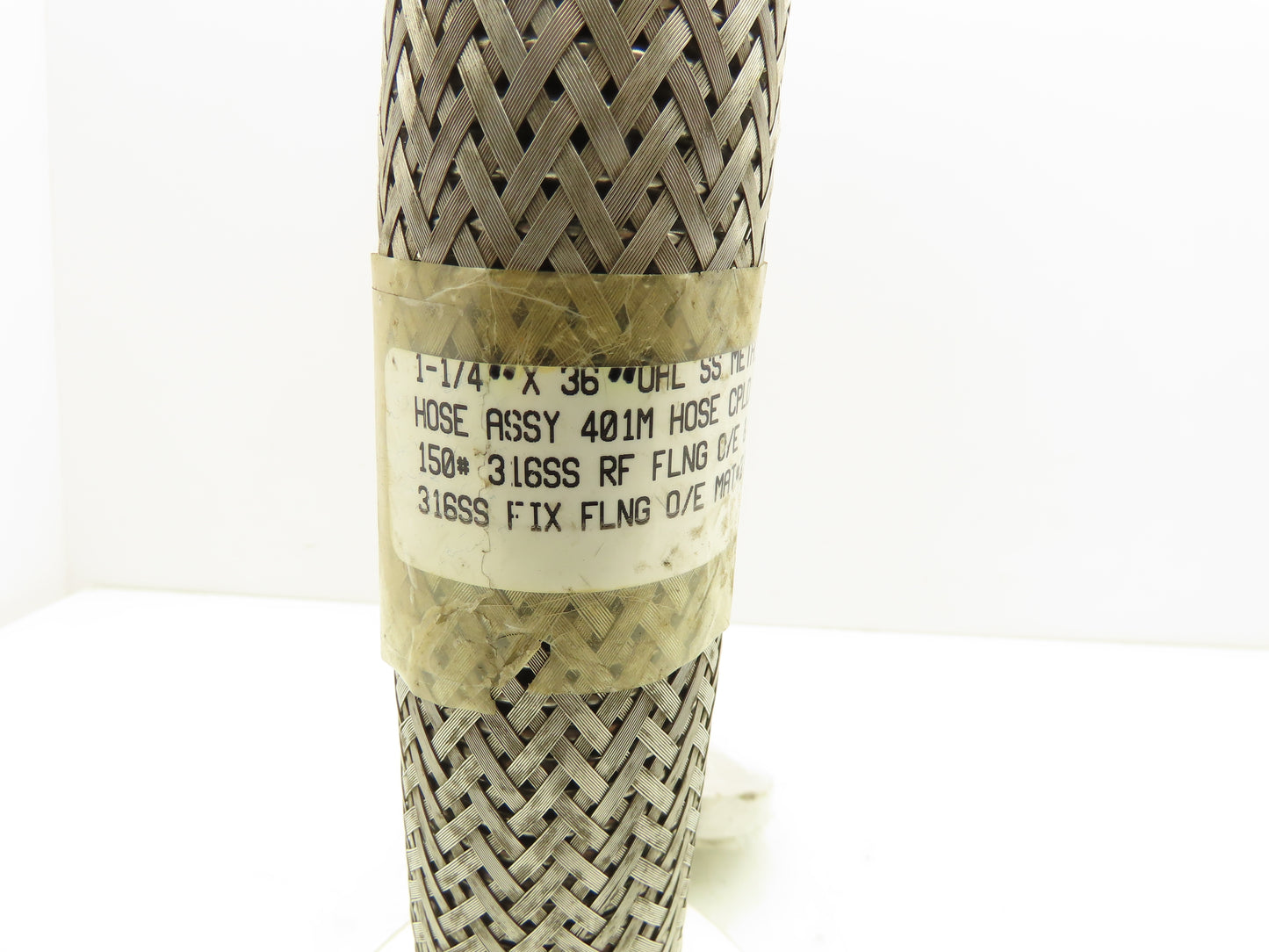 Viraj 1-1/4" x 36" 316L Stainless Steel Braided Flex Hose Flanged Ends 150lb