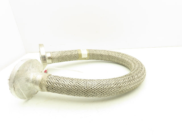 Viraj 1-1/4" x 36" 316L Stainless Steel Braided Flex Hose Flanged Ends 150lb