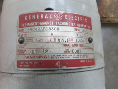 General Electric Direct Current 50Hp DC Motor 250RPM 125VDC 1156Y Fr Tachometer