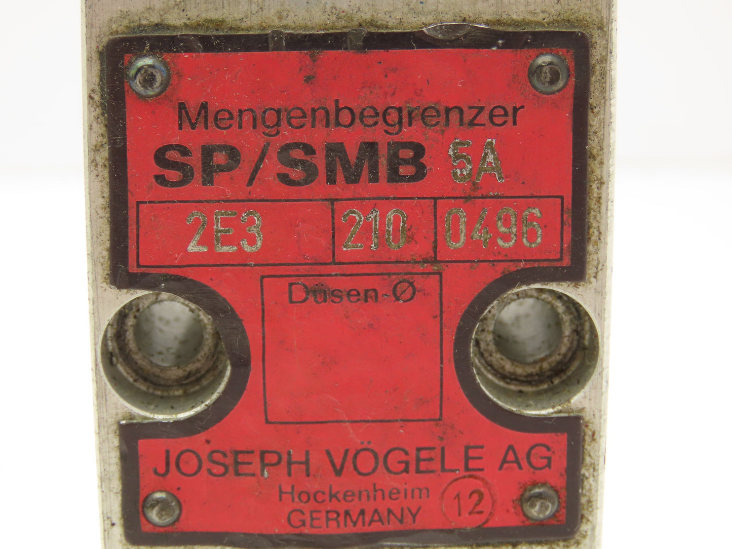 Mengenbegrenzer 2E32100496 Hydraulic Flow Limiter Valve SP/SMB 24V Joseph Vogele