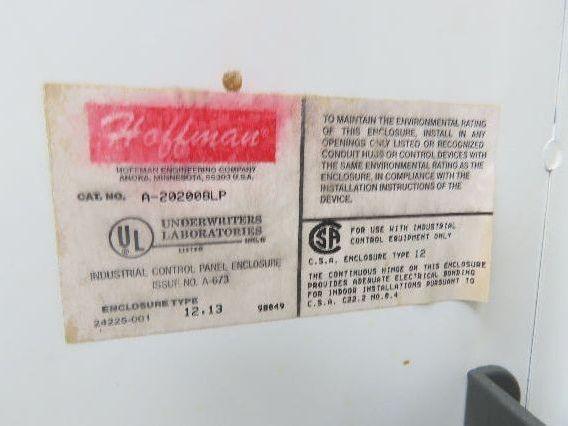 Hoffman A202008LP Electrical Enclosure Control Panel 20x20x8" Back Plate JIC