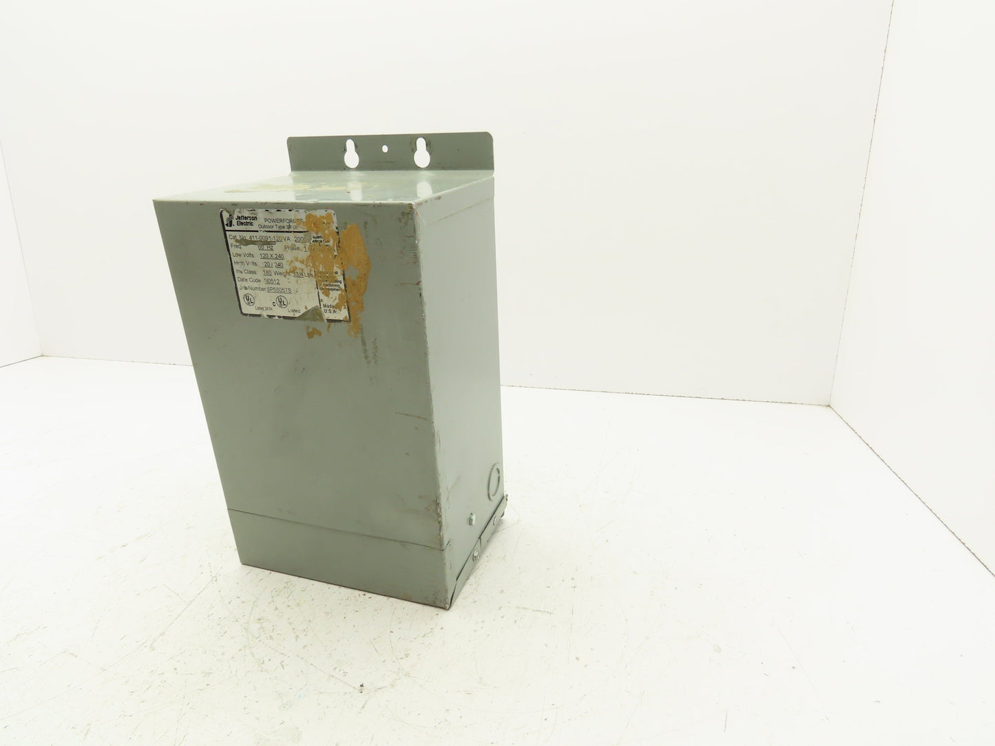 Jefferson Electric 411-0091 Power Transformer 2kva 1Ph HV 120/240 LV 120/240