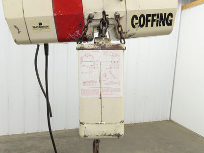 Coffing EC 4016 3 2 Ton Electric Chain Hoist 10' Travel 16 FPM 230/460 Volt 3 Ph