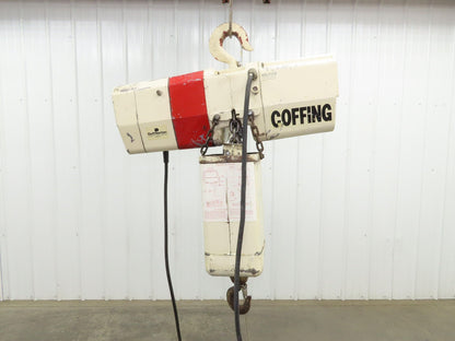 Coffing EC 4016 3 2 Ton Electric Chain Hoist 10' Travel 16 FPM 230/460 Volt 3 Ph
