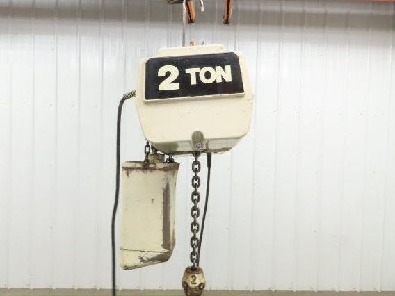 Coffing EC 4016 3 2 Ton Electric Chain Hoist 10' Travel 16 FPM 230/460 Volt 3 Ph