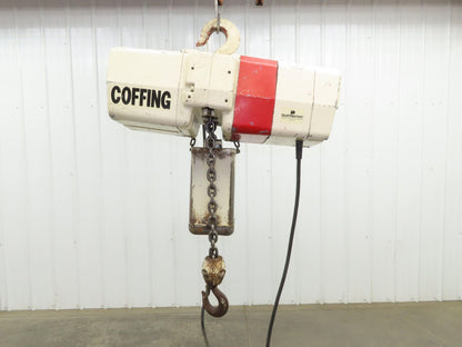 Coffing EC 4016 3 2 Ton Electric Chain Hoist 10' Travel 16 FPM 230/460 Volt 3 Ph