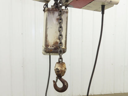 Coffing EC 4016 3 2 Ton Electric Chain Hoist 10' Travel 16 FPM 230/460 Volt 3 Ph
