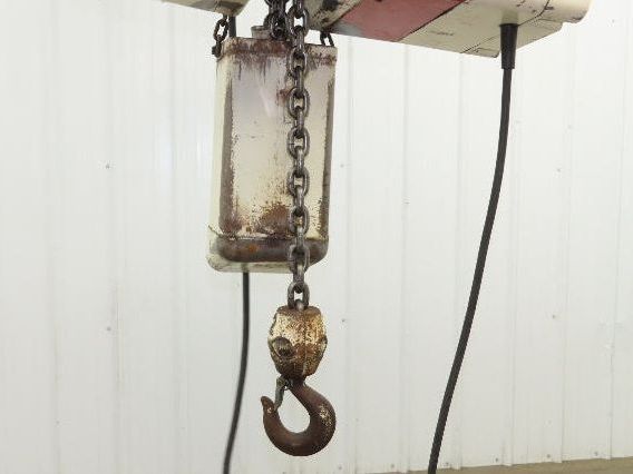 Coffing EC 4016 3 2 Ton Electric Chain Hoist 10' Travel 16 FPM 230/460 Volt 3 Ph