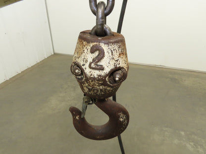 Coffing EC 4016 3 2 Ton Electric Chain Hoist 10' Travel 16 FPM 230/460 Volt 3 Ph