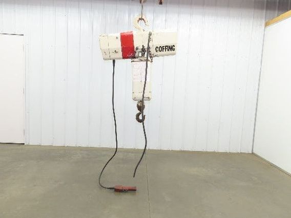 Coffing EC 4016 3 2 Ton Electric Chain Hoist 10' Travel 16 FPM 230/460 Volt 3 Ph