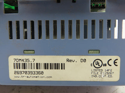 BR Automation 7DM435.7 PLC Input Output Module Rev D0 Lot of 2
