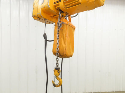 Harrington NER005LD 1/2 Ton Electrc Chain Hoist 14/5 FPM 2 Speed 12' Lift 3 PH