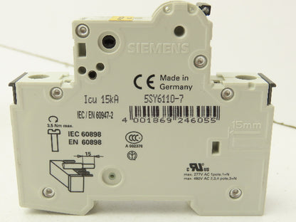 Siemens 5SY6110-7 Circuit Breaker 10A Lot of 13