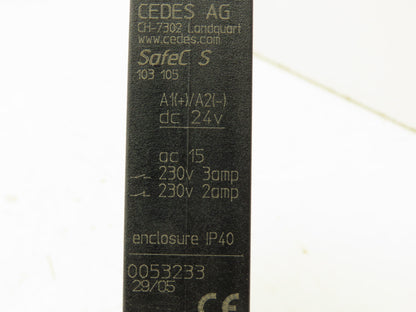 Cedes SafeC S 103 105 Safety Relay 24VDC Coil 230VAC 3A NO 2A NC IP40