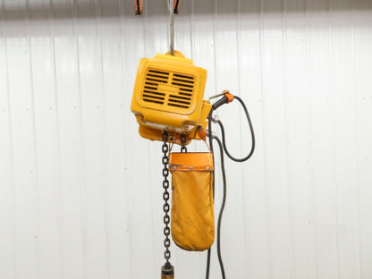 Harrington NER005LD 1/2 Ton Electrc Chain Hoist 14/5 FPM 2 Speed 9' Lift 3PH
