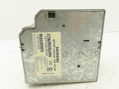 Siemens 1P6EP1334-3BA00 Sitop 10A Power Supply 1/2PH Input 24VDC 240W Out