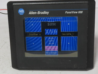 Allen Bradley 2711-T6C9L1 PanelView 600 Touch Screen PLC HMI Ser/Rev B Frn 4.41