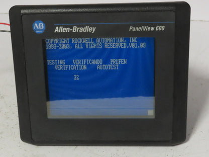 Allen Bradley 2711-T6C9L1 PanelView 600 Touch Screen PLC HMI SerB RevC Frn 4.43