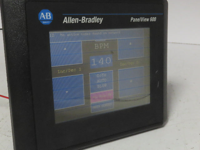 Allen Bradley 2711-T6C9L1 PanelView 600 Touch Screen PLC HMI Broken Touch Panel