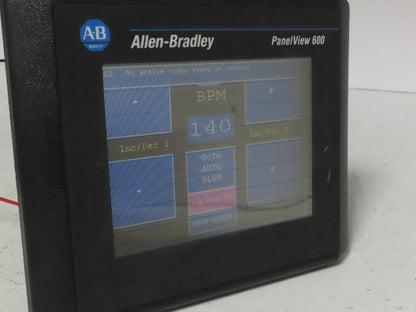 Allen Bradley 2711-T6C9L1 PanelView 600 Touch Screen PLC HMI Broken Touch Panel