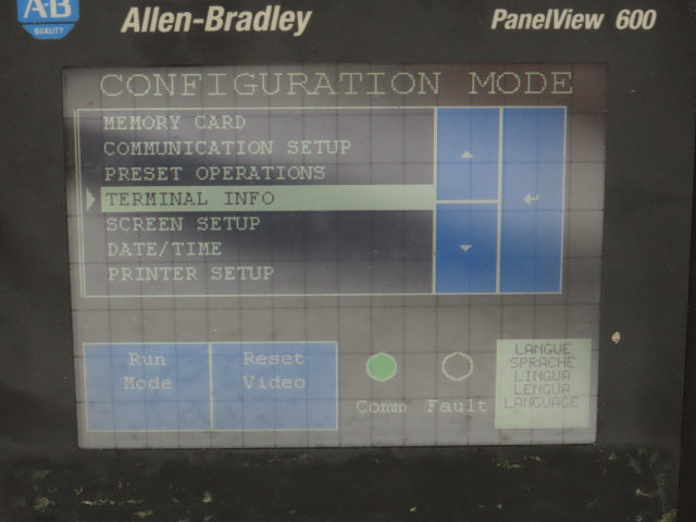 Allen Bradley 2711-T6C15L1 PanelView 600 Touch Screen PLC HMI *READ*